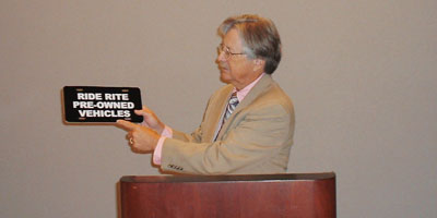 Ron E. Widener at a Car Dealer Seminar, Austell, GA